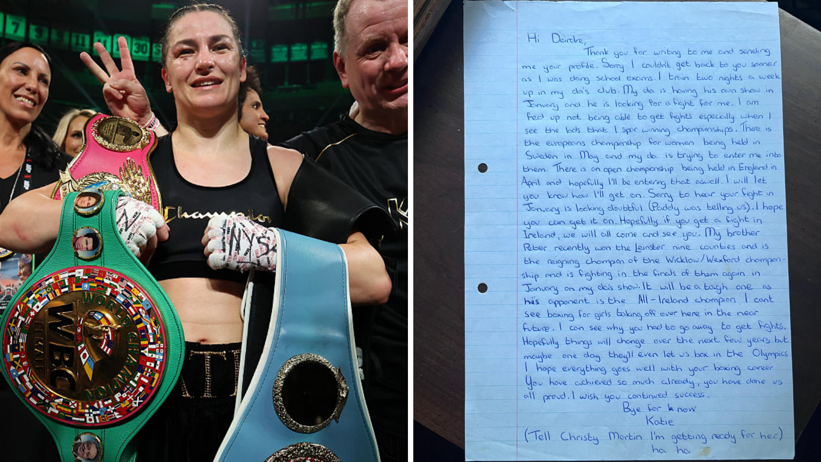 'Dear Katie, how far we have come...' - Taylor gets reply from her hero 'Dear Katie, how far we have come...' - Taylor gets reply from her hero 10