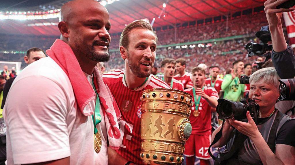 What are the goals for Kompany, Kane and Bayern Munich? 5