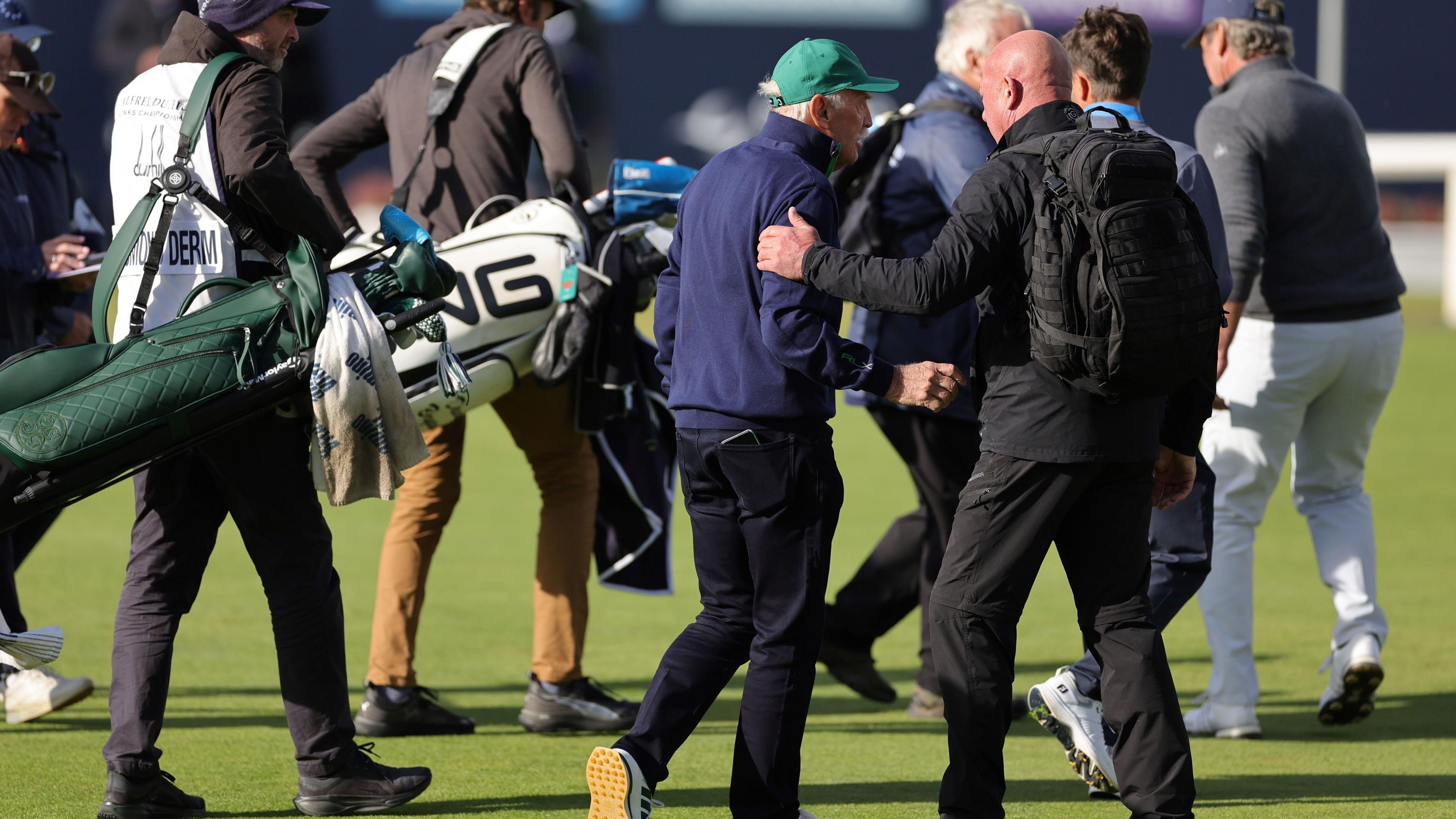 Celtic shareholder Dermot Desmond targeted by fan protest at Alfred Dunhill tournament 2
